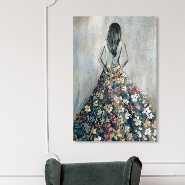Art Remedy Girl With Flower Thoughts Graphic Art on Canvas & Reviews